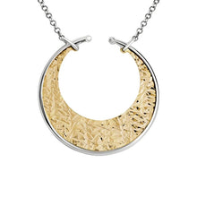 Load image into Gallery viewer, Silver White and Yellow Open Circle Necklace
