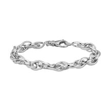 Load image into Gallery viewer, Silver Triple Marquis Link Bracelet
