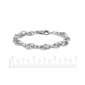 Silver Triple Marquis Link Bracelet