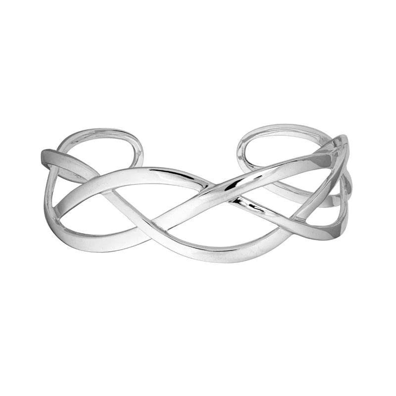 Silver Weave Cuff Bracelet