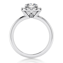 Load image into Gallery viewer, Halo Engagement Ring Semi-mount for Round Diamond
