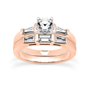 Baguette Engagement Ring Semi-mount Set