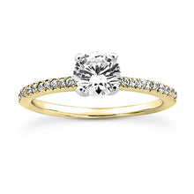 Load image into Gallery viewer, Petite Shared Prong Engagement Semi-mount Set
