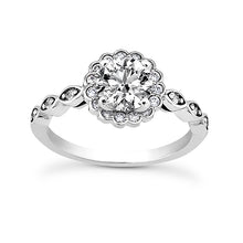 Load image into Gallery viewer, Twist Halo Engagement Ring Semi-mount Set
