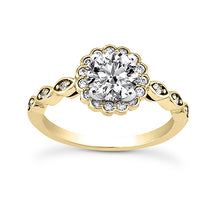 Load image into Gallery viewer, Twist Halo Engagement Ring Semi-mount Set