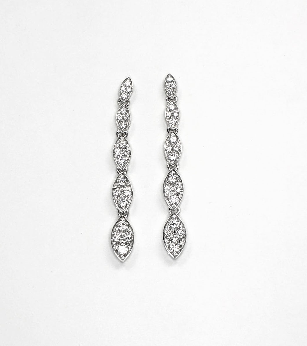 Diamond Dangle Earrings 1/2 Carat
