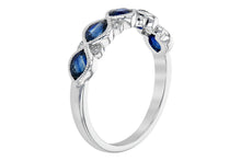 Load image into Gallery viewer, Twist Sapphire and Diamond Band
