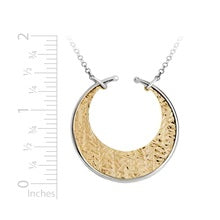 Silver White and Yellow Open Circle Necklace