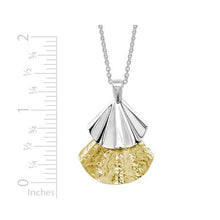 Load image into Gallery viewer, Silver and 14k Gold Plate Dancing Fan Pendant
