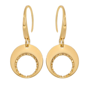 Silver and Yellow Gold Plate Tenor Earrings