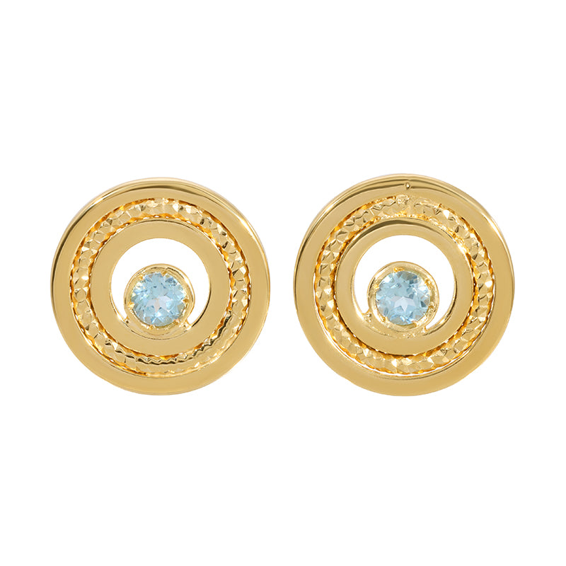 Silver and Yellow Gold Plate Tonal Earrings