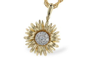 Sunflower Diamond Pendant