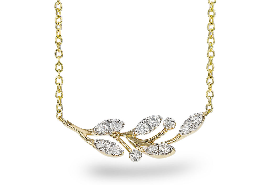 Diamond Leaf Necklace