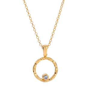 Silver and Yellow Gold Plate Dynamics Necklace