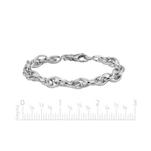Load image into Gallery viewer, Silver Triple Marquis Link Bracelet
