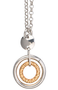 Silver and Yellow Gold Plate Courtney Necklace