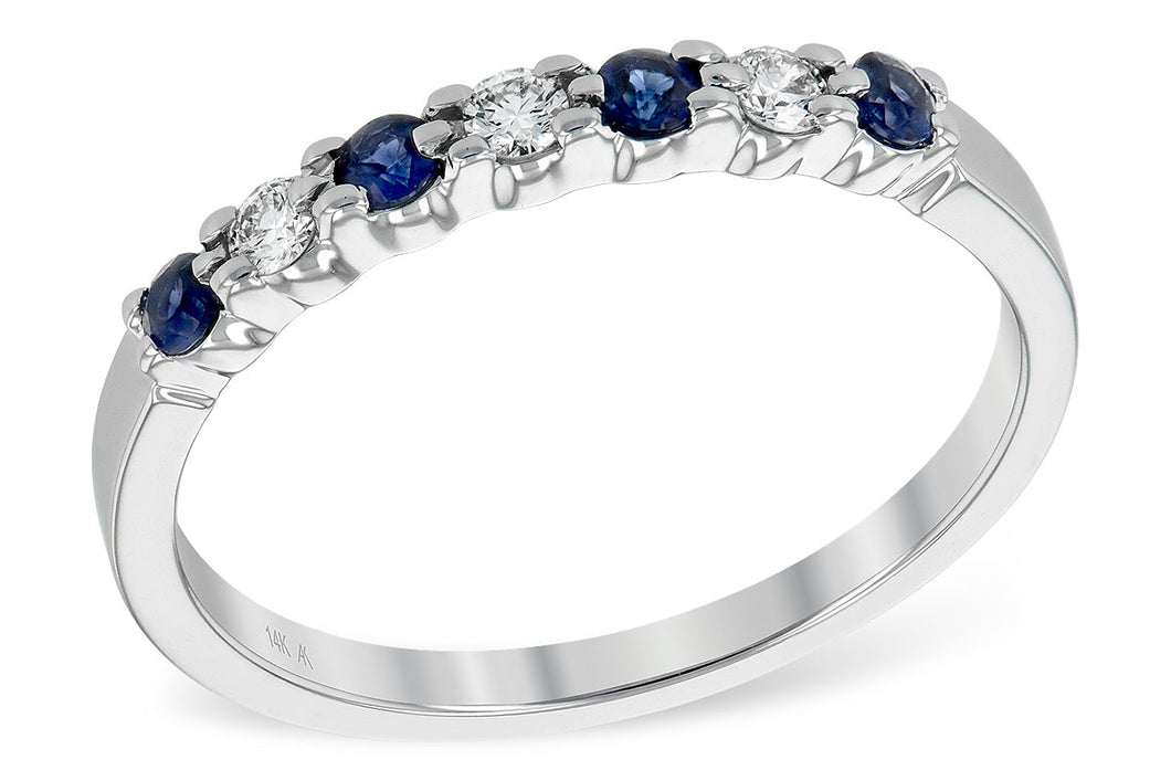 Sapphire and Diamond Band 1/4 Carat