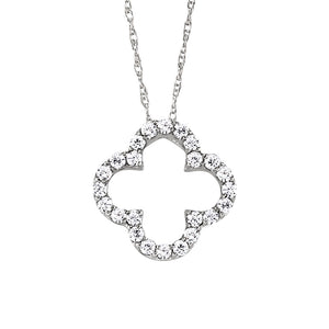 Diamond Flower Necklace 1/4 Carat