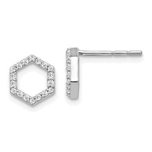 Load image into Gallery viewer, Lab Grown Diamond Hexagon Stud Earrings 1/5 Carat
