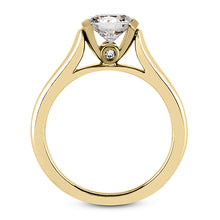 Load image into Gallery viewer, Partial Bezel Engagement Ring Semi-mount for Round Diamond
