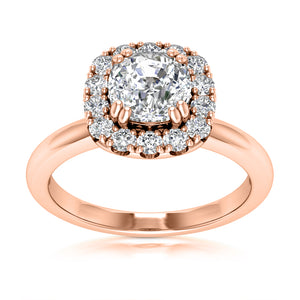 Engagement Ring Semi-mount for Cushion Diamond
