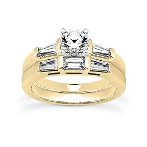 Baguette Engagement Ring Semi-mount Set