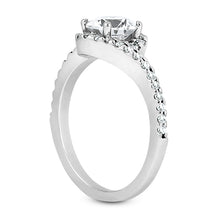 Load image into Gallery viewer, Swirl Shared Prong Engagement Semi-mount Set
