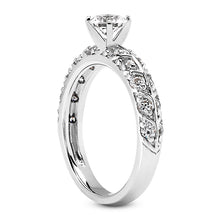 Load image into Gallery viewer, Leaf Style Shared Prong Engagement Ring Semi-mount Set
