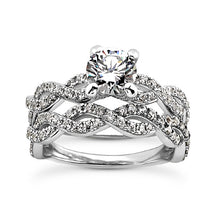 Load image into Gallery viewer, Weave Engagement Ring Semi-mount Set
