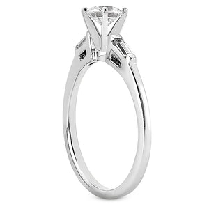 Petite Baguette Engagement Ring Semi-mount Set