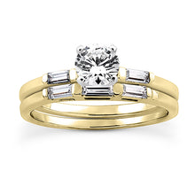 Load image into Gallery viewer, Petite Baguette Engagement Ring Semi-mount Set
