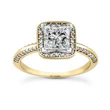 Load image into Gallery viewer, Square Halo Engagement Ring Semi-mount Set
