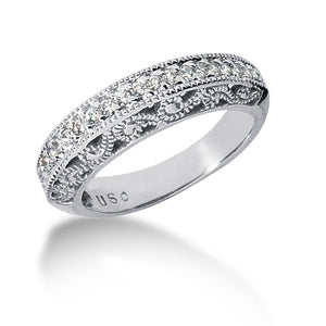 Filagree Style Shared Prong Engagement Ring Semi-mount Set