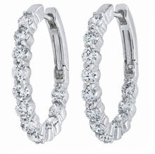 Load image into Gallery viewer, Diamond Hoop Earrings 1 Carat
