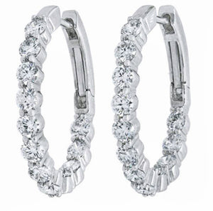 Diamond Hoop Earrings 1 Carat