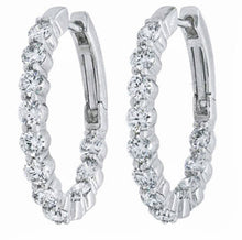 Load image into Gallery viewer, Diamond Hoop Earrings 1 1/2 Carat
