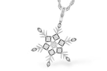Load image into Gallery viewer, Snowflake Diamond Pendant

