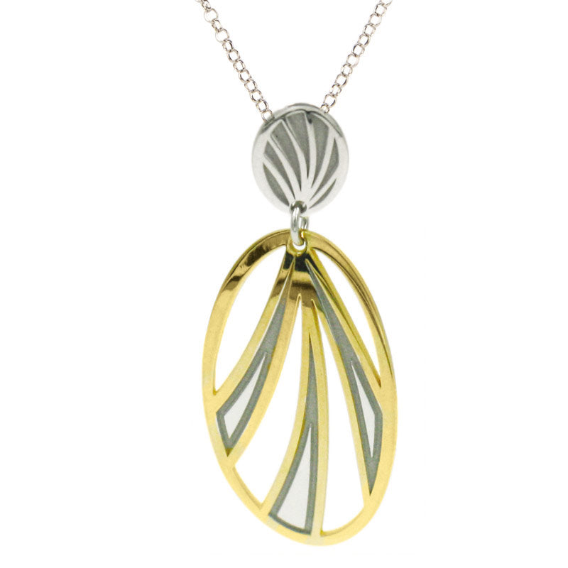 Silver and Yellow Gold Plated Tropics Necklace