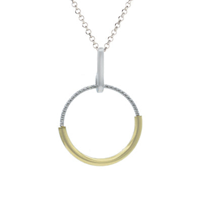 Silver and Yellow Gold Plate Synthesis Necklace