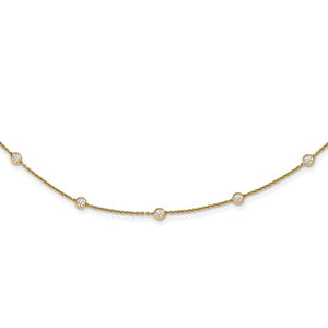 Lab Grown Diamond Station Necklace 1.04 Carat