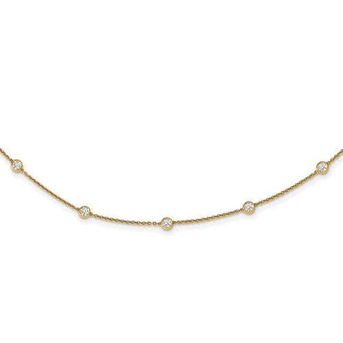 Lab Grown Diamond Station Necklace 1.04 Carat