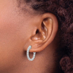 Lab Grown Diamond Hoop Earrings 1 Carat