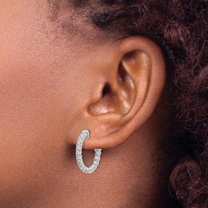 Lab Grown Diamond Hoop Earrings 1 1/2 Carat