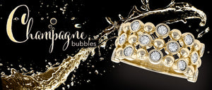 Champagne Bubbles Diamond Drop Necklace