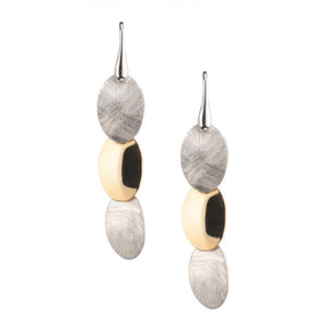Silver and Yellow Gold Plated Quinn Earrings