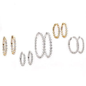 Diamond Hoop Earrings 1 1/2 Carat