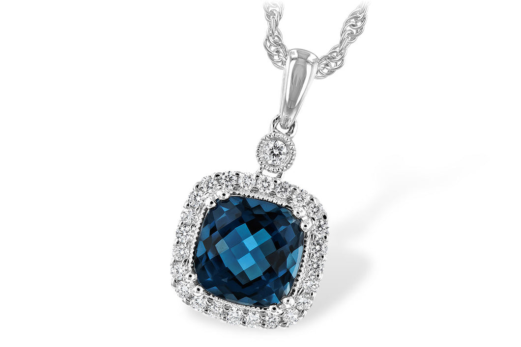 Gems One Diamond Cushion Cluster Halo Pendant NK10083-4WC - Sami Fine  Jewelry