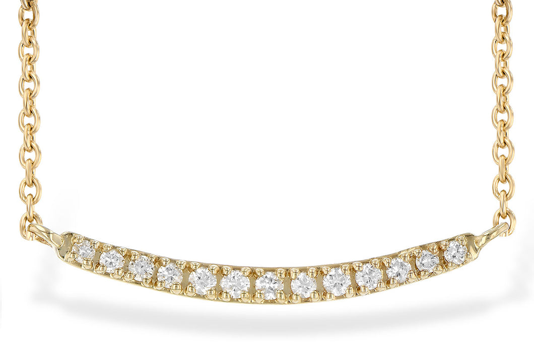 Petite Diamond Bar Necklace, Yellow Gold