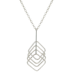 Silver Pathway Square Necklace