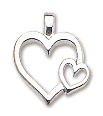 Double Heart Pendant with Chain
